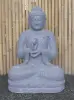 Product image 2 of the product “Seated Buddha, position Dharmachakra, 67 x 47,5 x 98 cm, riverstone grey ”